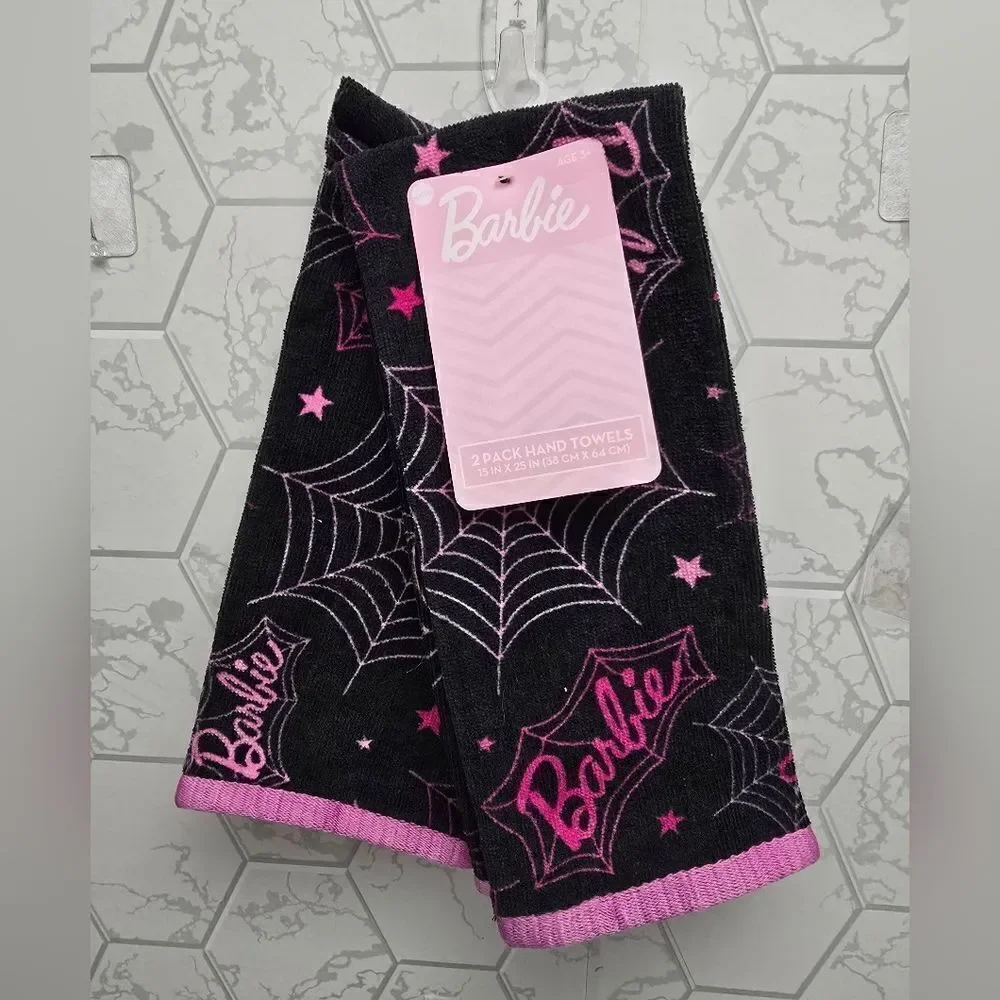 Nwt Barbie Halloween 2 pc Hand Towels